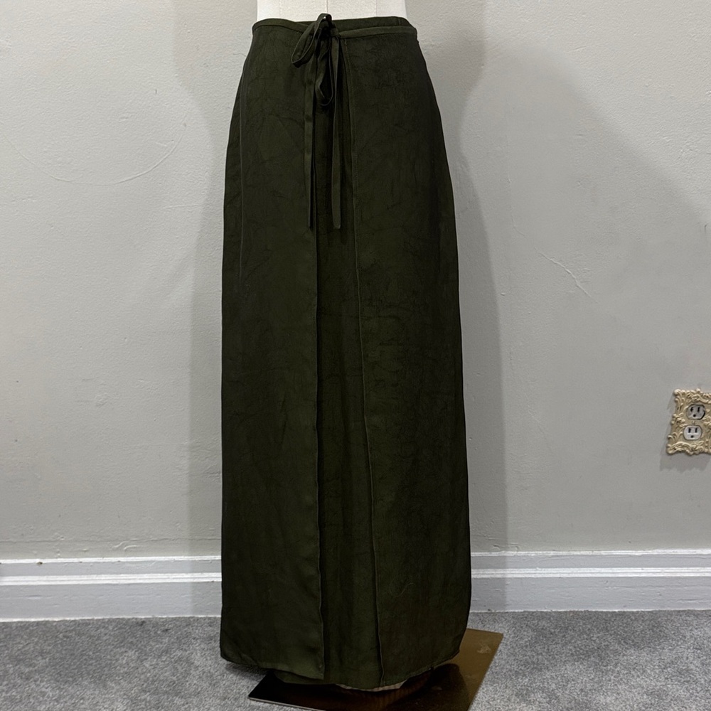 NWT 🌿 Eddie Bauer Vintage Deadstock Faux-Wrap Maxi Skirt | Size 8